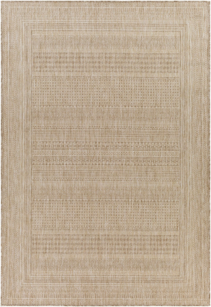 Tubajon Modern Geometrical Design Tan Outdoor Area Rug - The Rug Decor