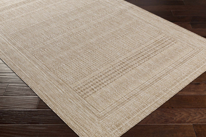 Tubajon Modern Geometrical Design Tan Outdoor Area Rug - The Rug Decor