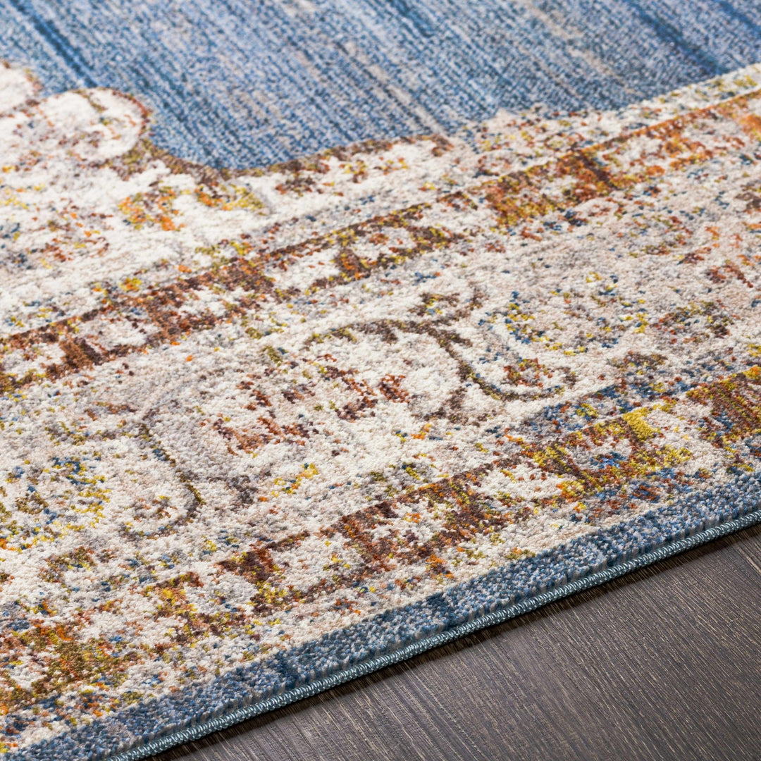 Tugos Traditional Style Blue And Ivory Area Rug - The Rug Decor