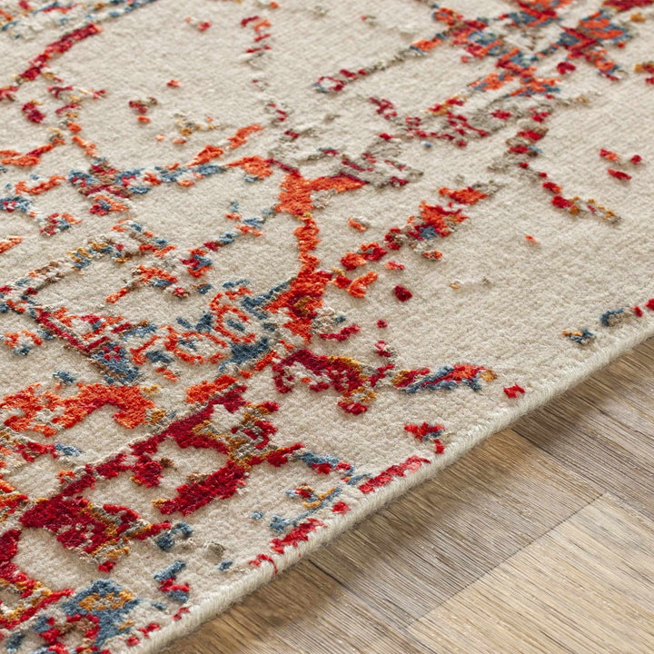 Tulare Red And Beige Traditional Style Hand Knotted Area Rug - The Rug Decor