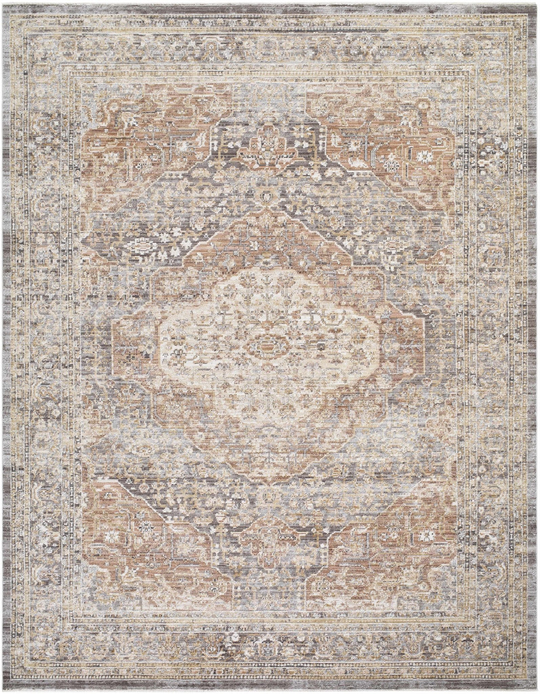 Tulio Traditional Style Beige And Brown Area Rug - The Rug Decor