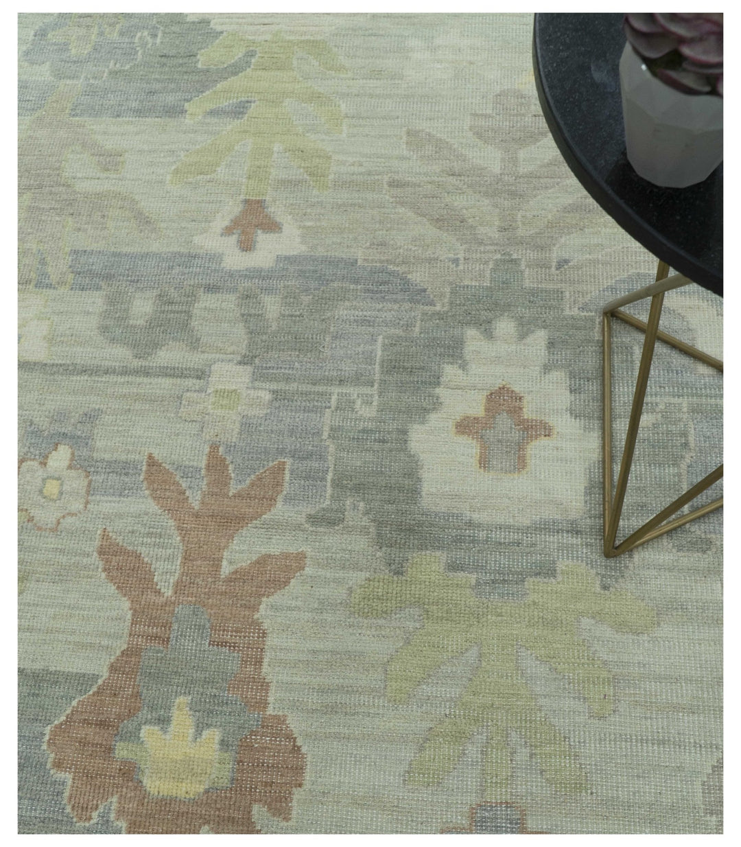 Tulu Distressed Modern Ikat Design Hand Knotted Custom Made wool rug - The Rug Decor