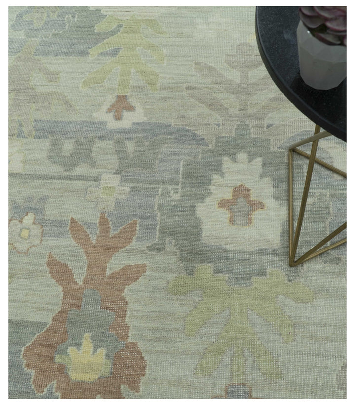 Tulu Distressed Modern Ikat Design Hand Knotted Custom Made wool rug - The Rug Decor