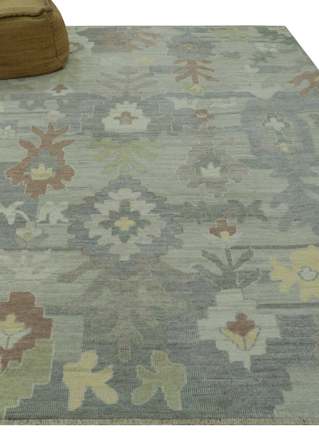 Tulu Distressed Modern Ikat Design Hand Knotted Custom Made wool rug - The Rug Decor