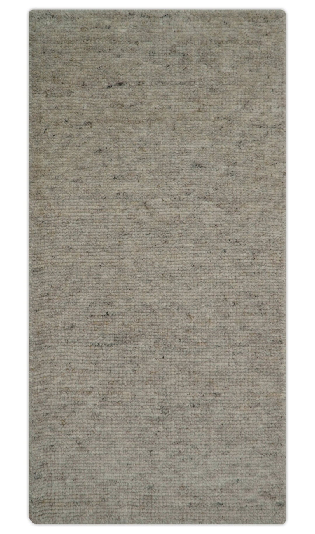 Tulu Modern Solid Beige Hand Knotted Wool Area Rug - The Rug Decor