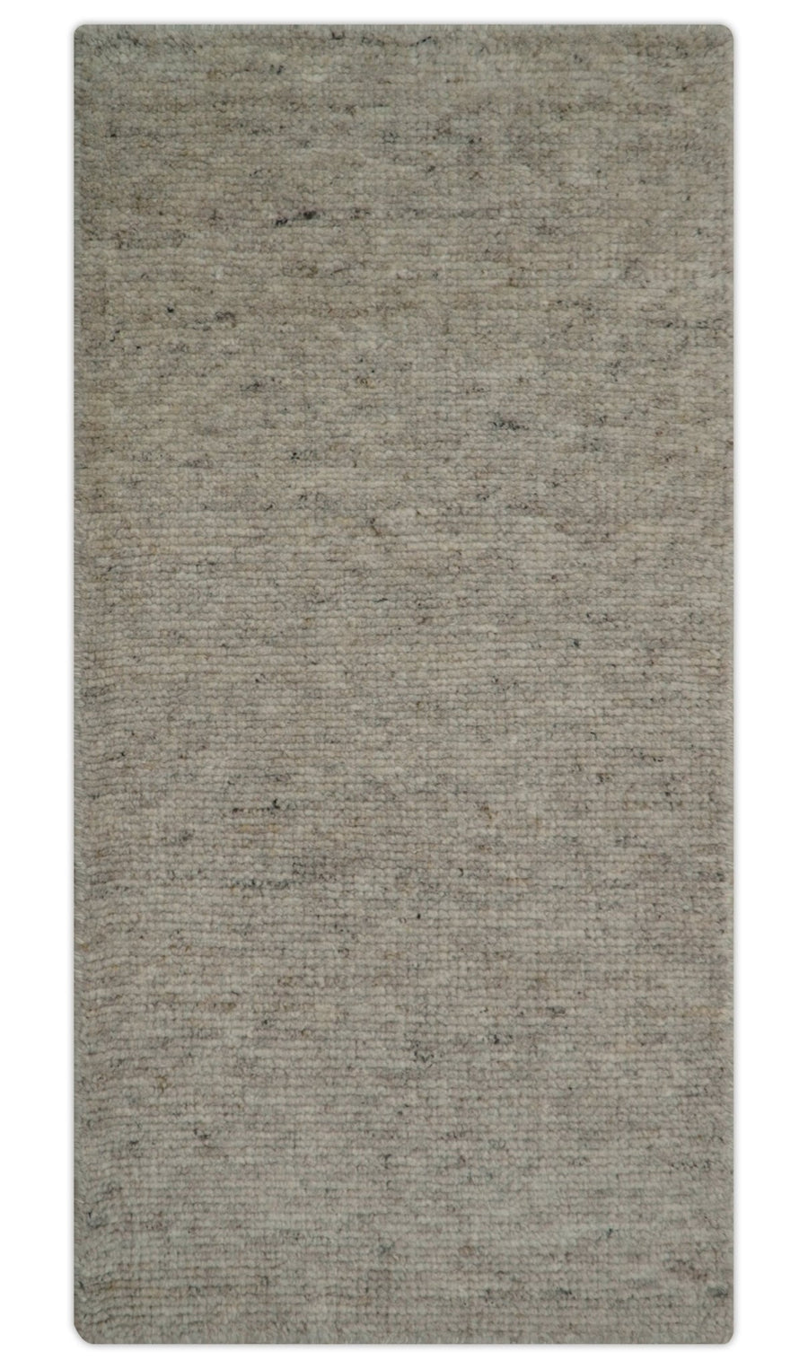 Tulu Modern Solid Beige Hand Knotted Wool Area Rug - The Rug Decor