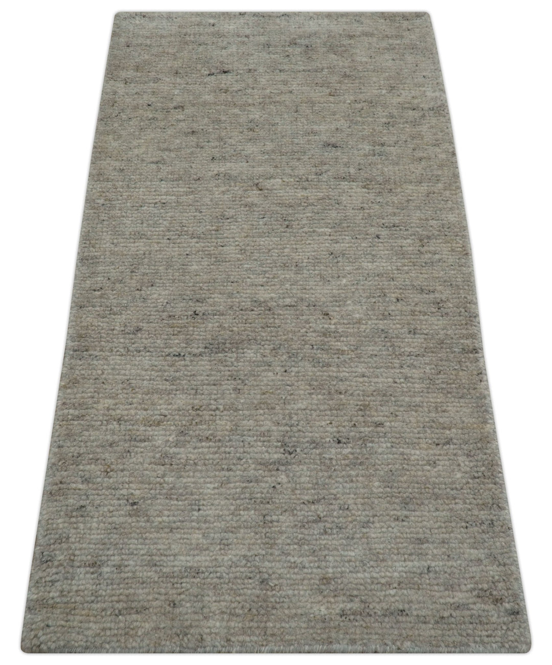 Tulu Modern Solid Beige Hand Knotted Wool Area Rug - The Rug Decor