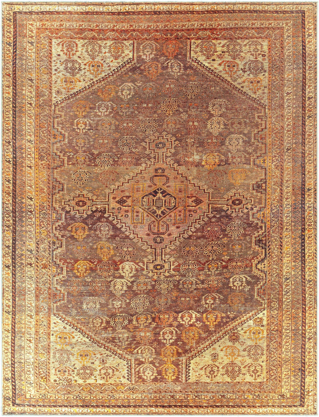 Tungao Beige And Brown Traditional Style Washable Area Rug - The Rug Decor