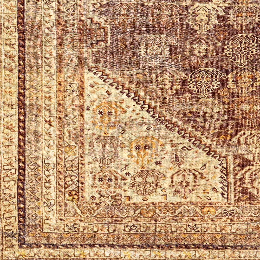 Tungao Beige And Brown Traditional Style Washable Area Rug - The Rug Decor