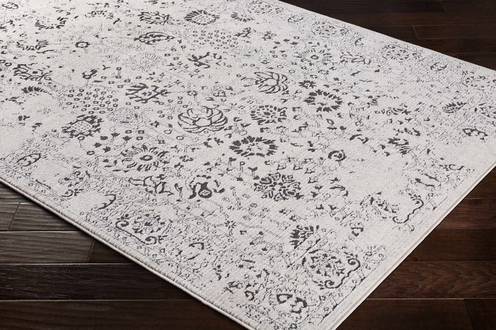 Turkey Traditional Style Ivory And Charcoal Area Rug