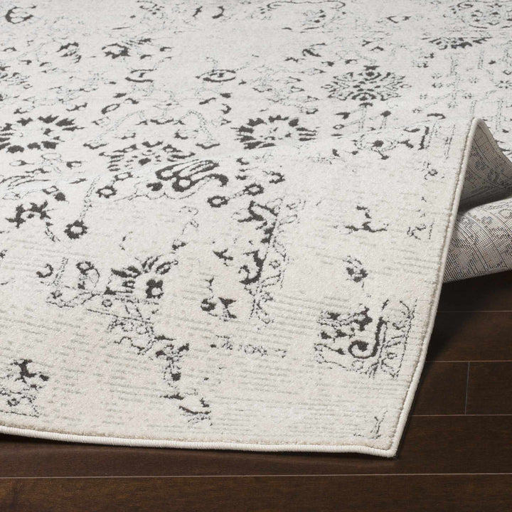 Turkey Traditional Style Ivory And Charcoal Area Rug
