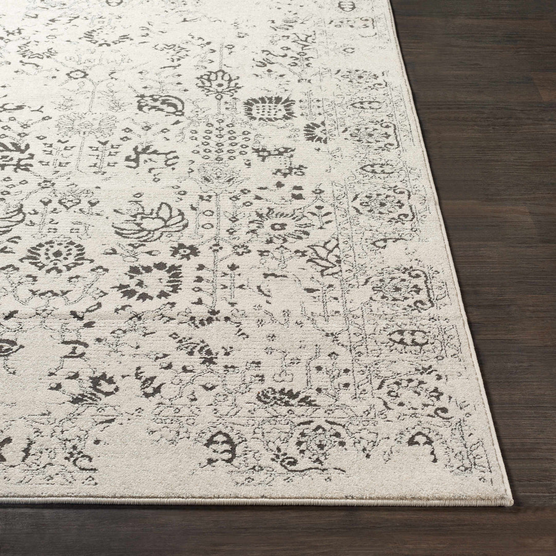 Turkey Traditional Style Ivory And Charcoal Area Rug