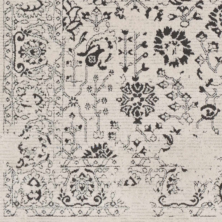 Turkey Traditional Style Ivory And Charcoal Area Rug