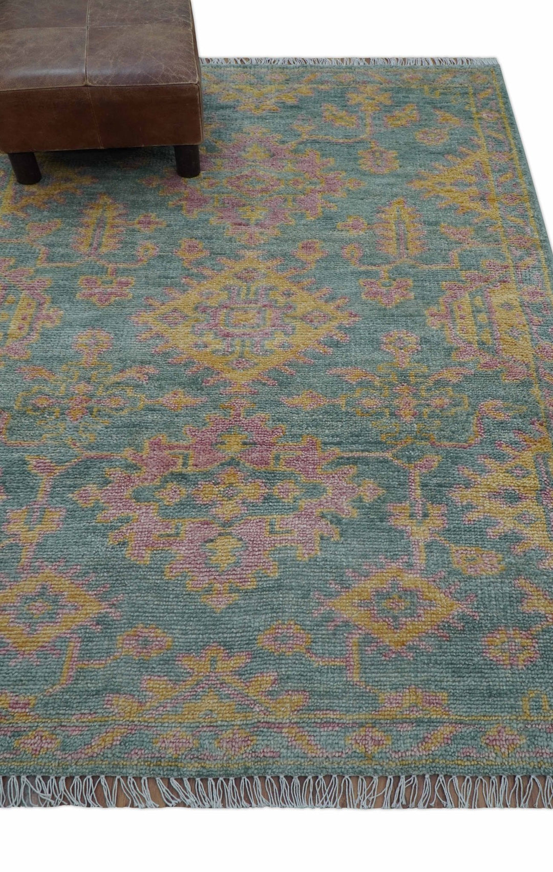 Turkish Design Pink Hand Knotted 4x6 Wool Area Rug - The Rug Decor