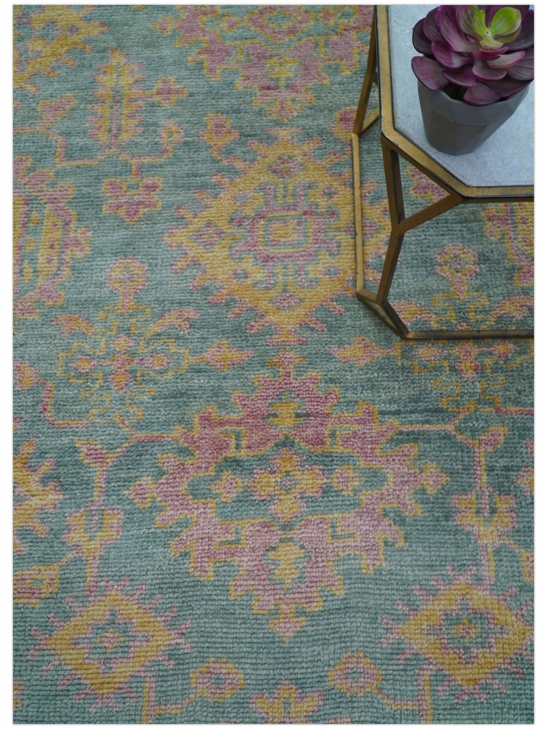 Turkish Design Pink Hand Knotted 4x6 Wool Area Rug - The Rug Decor