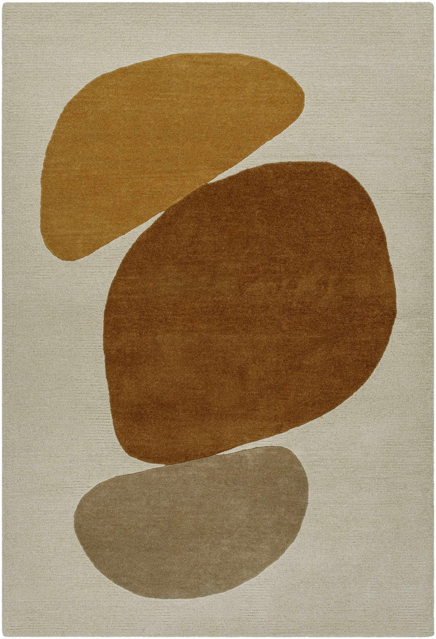 Tutti Contemporary Style Ivory And Brown Hand Tufted Wool Area Rug - The Rug Decor