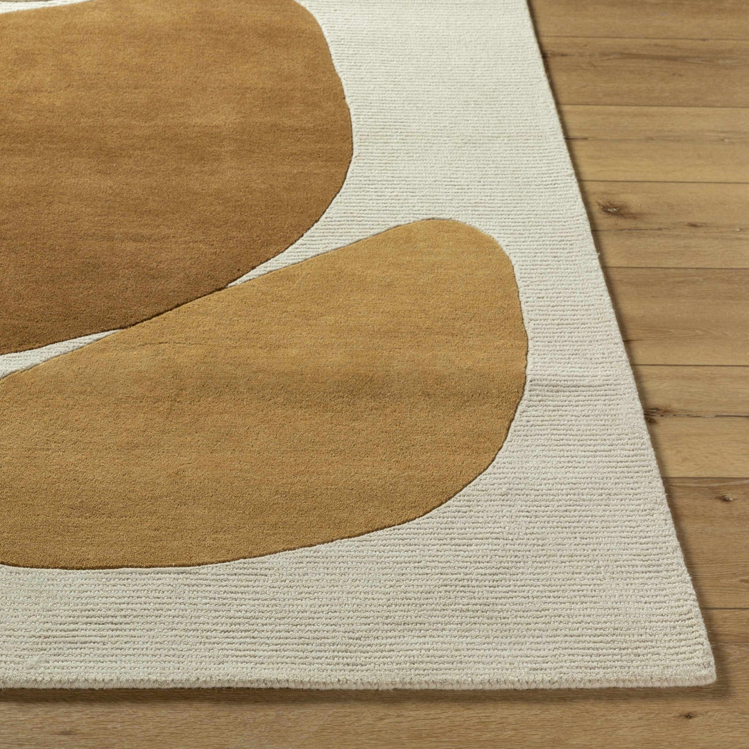 Tutti Contemporary Style Ivory And Brown Hand Tufted Wool Area Rug - The Rug Decor