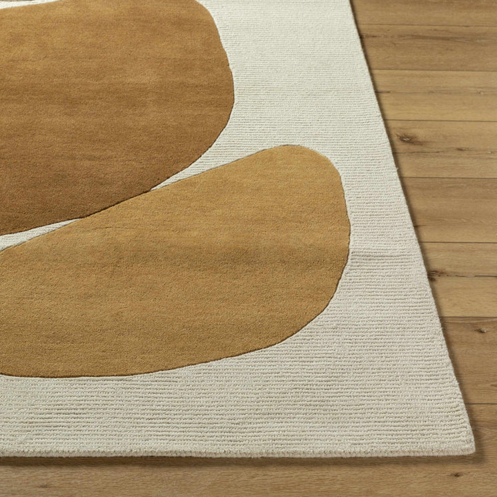 Tutti Contemporary Style Ivory And Brown Hand Tufted Wool Area Rug - The Rug Decor