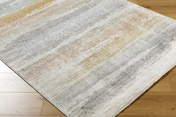 Tvuna Gray And Mustard Modern Abstract Machine Woven Rug - The Rug Decor