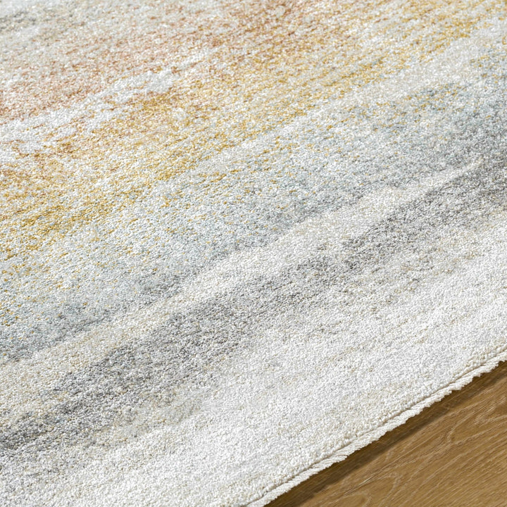 Tvuna Gray And Mustard Modern Abstract Machine Woven Rug - The Rug Decor