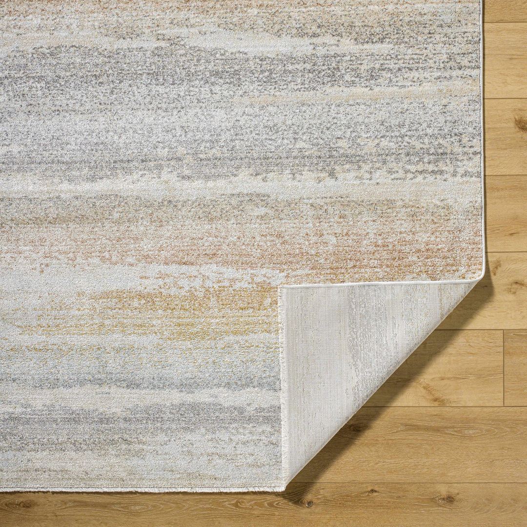 Tvuna Gray And Mustard Modern Abstract Machine Woven Rug - The Rug Decor