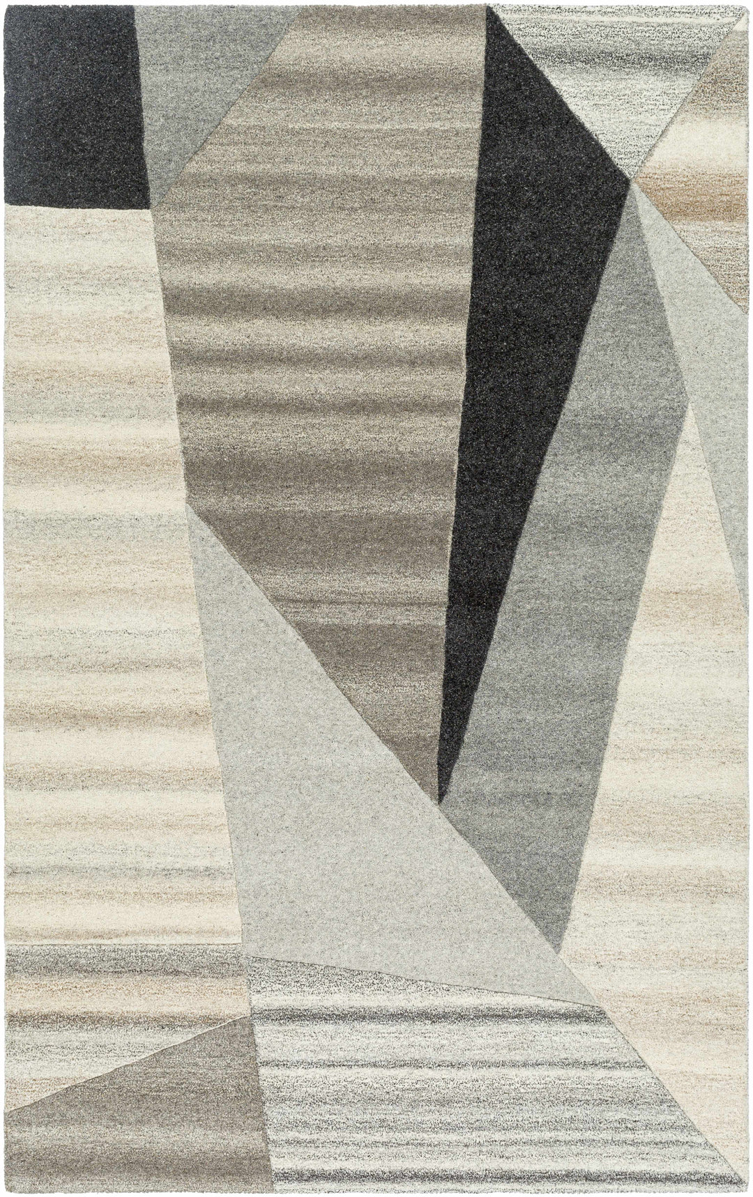 Toril Modern Abstract Gray And Ivory Hand Tufted Wool Rug