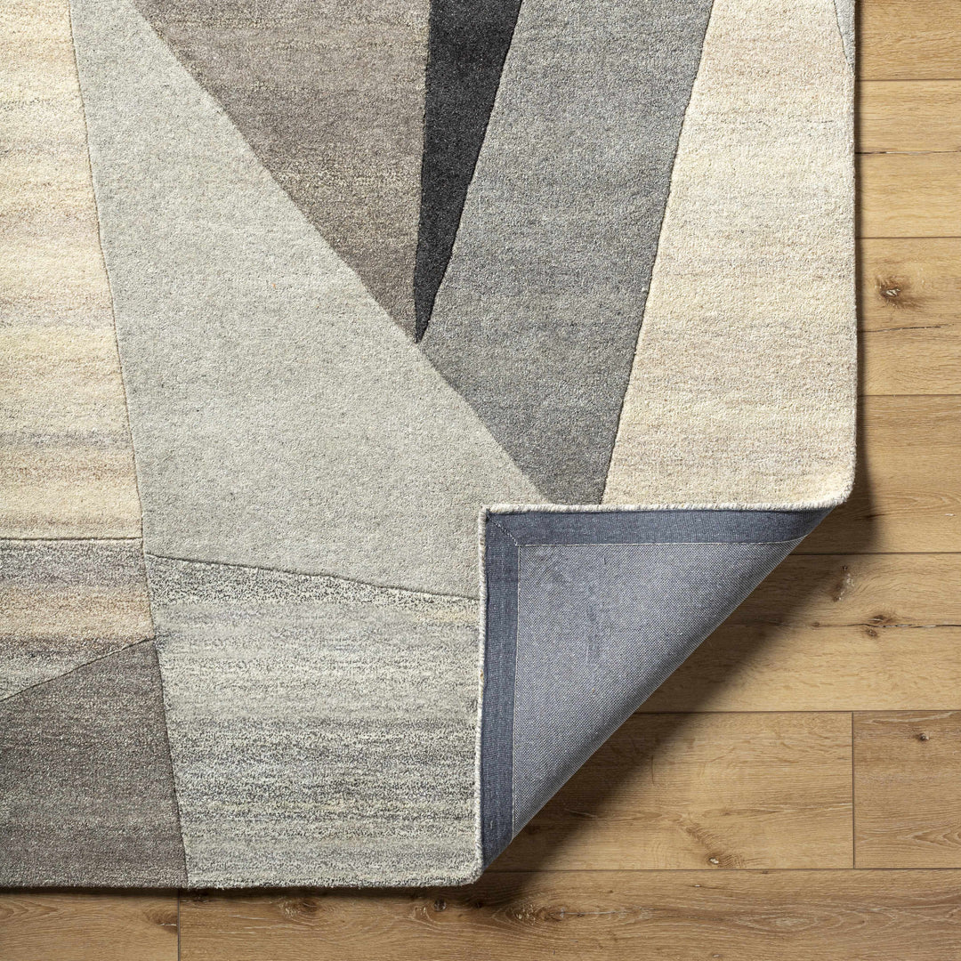 Toril Modern Abstract Gray And Ivory Hand Tufted Wool Rug