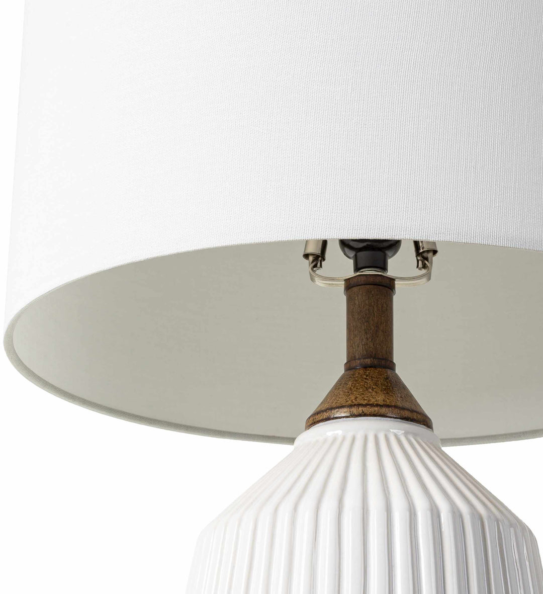 Tramutola White Ceramic Table Lamp | Contemporary Accent Lighting