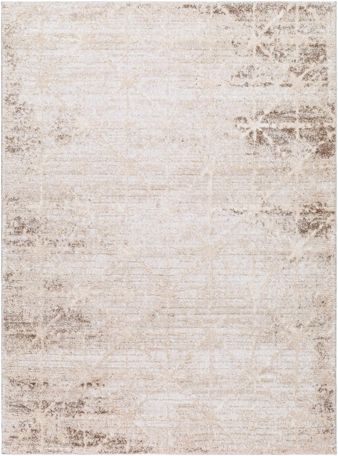 Tyree Modern Geometric Design Beige And Brown Area Rug - The Rug Decor