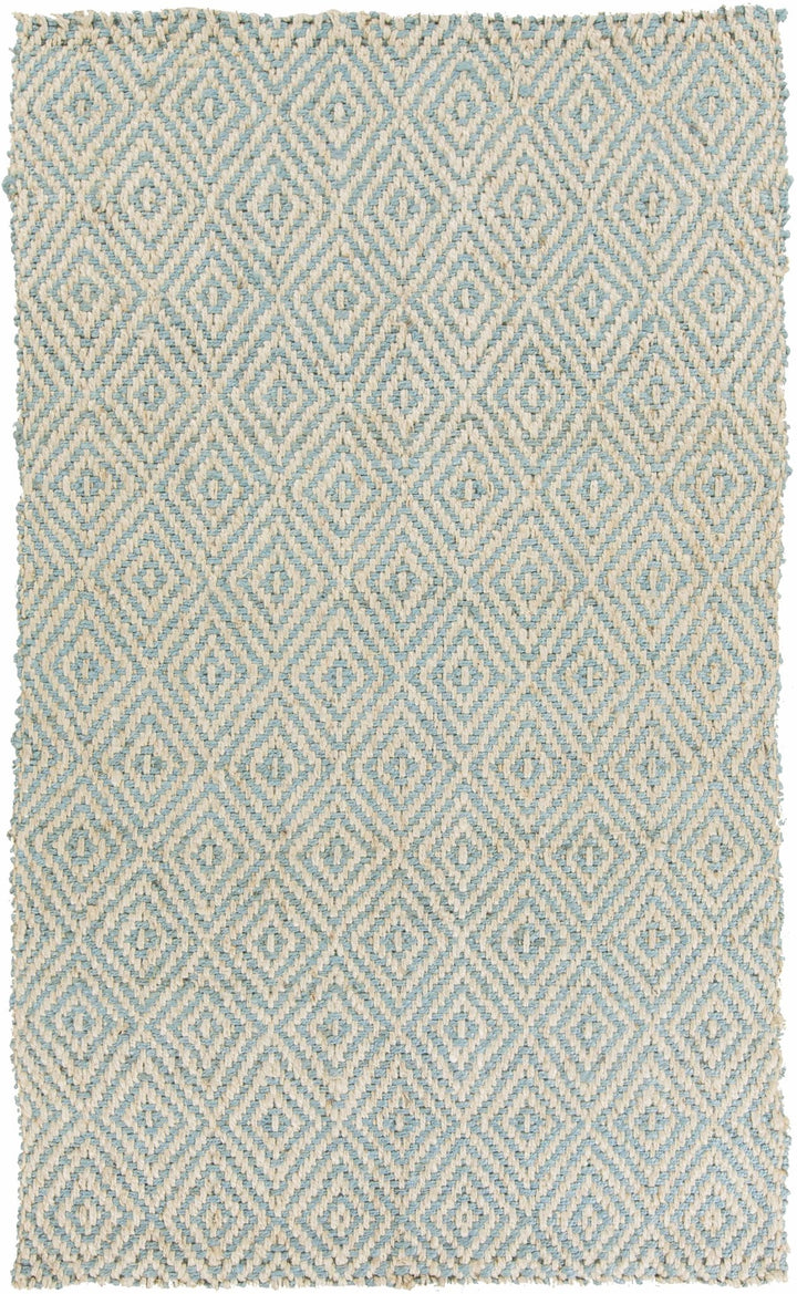 Tyronza Contemporary Style Beige And Blue Hand Woven Area Rug - The Rug Decor