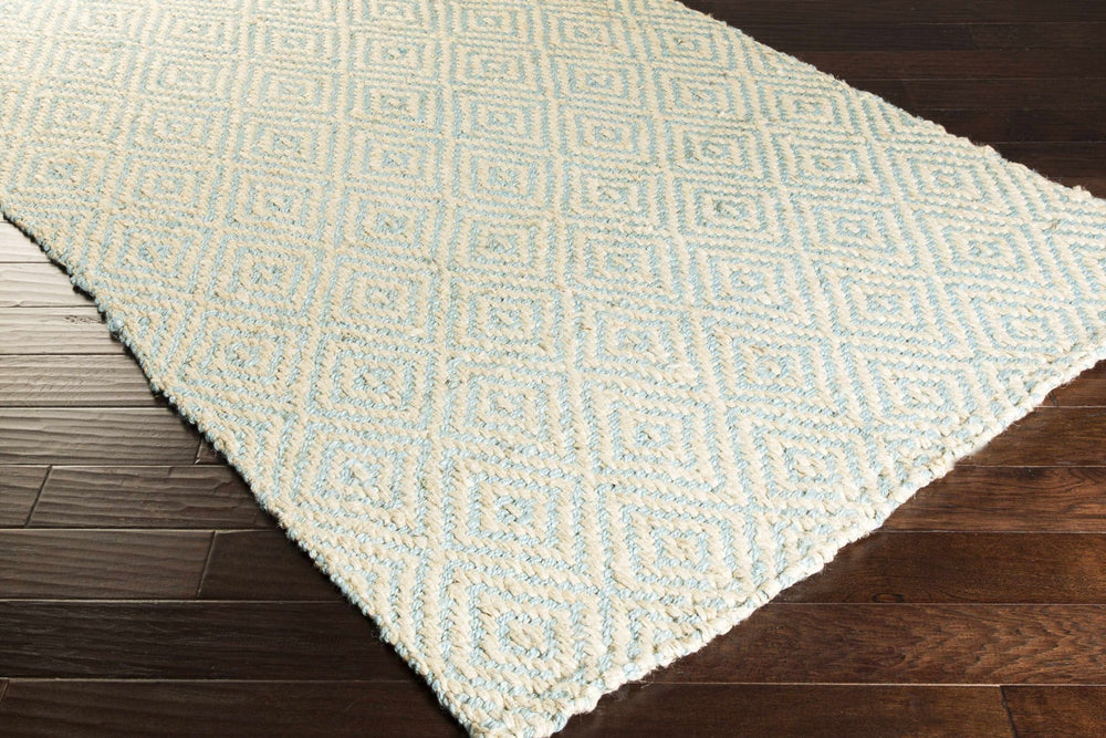 Tyronza Contemporary Style Beige And Blue Hand Woven Area Rug - The Rug Decor