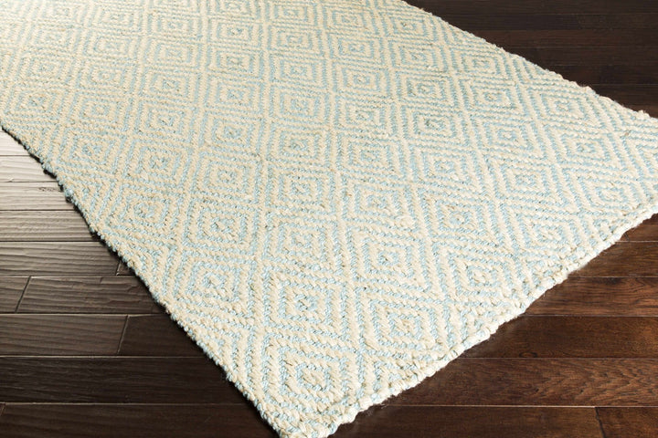 Tyronza Contemporary Style Beige And Blue Hand Woven Area Rug - The Rug Decor