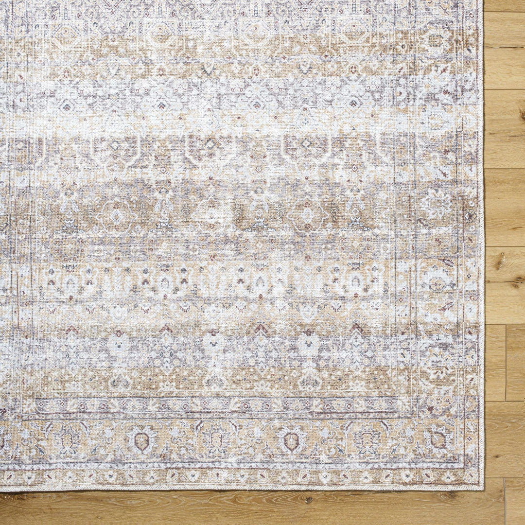 Tywin Traditional Beige And Gray Washable Rug - The Rug Decor
