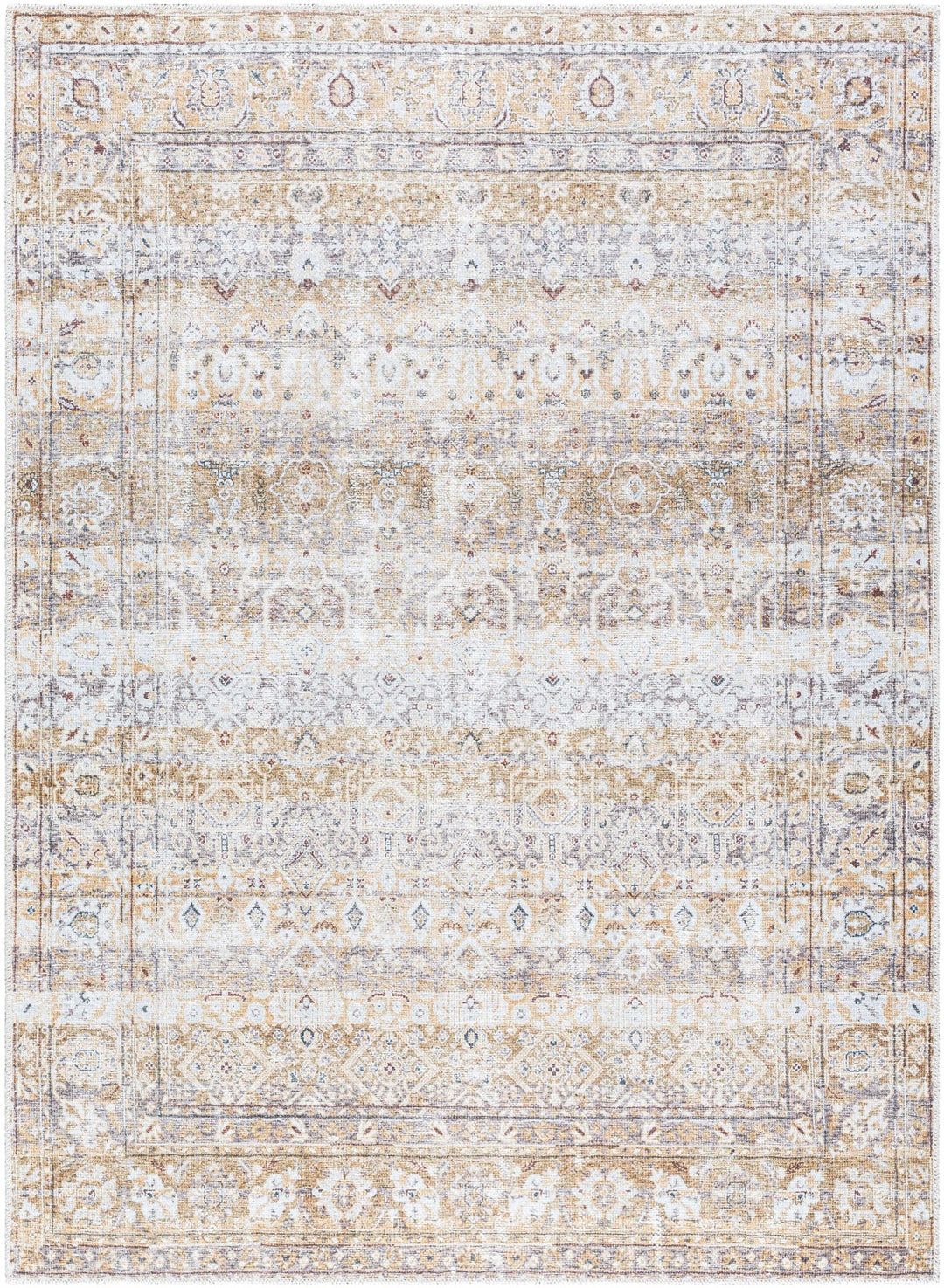 Tywin Traditional Beige And Gray Washable Rug - The Rug Decor