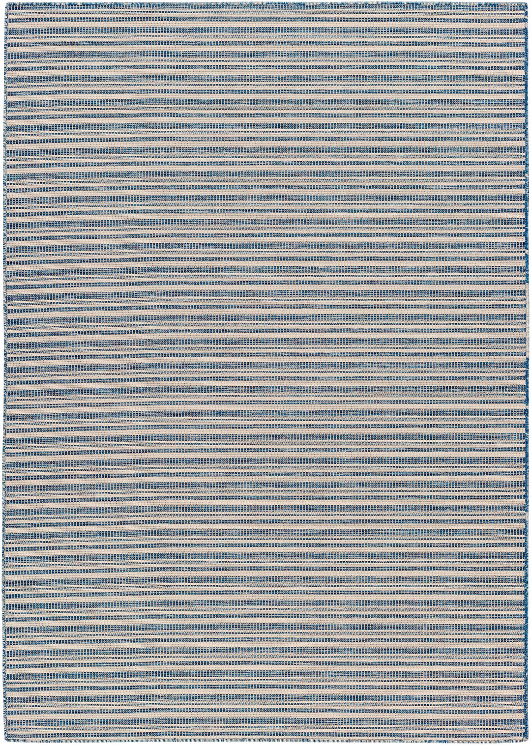Udom Modern Stripe Pattern Blue And Ivory Area Rug