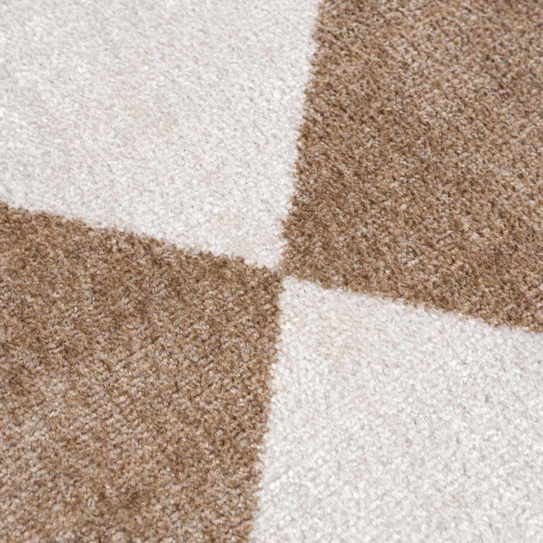 Ulric Modern Geometrical Brown And Beige Area Rug - The Rug Decor