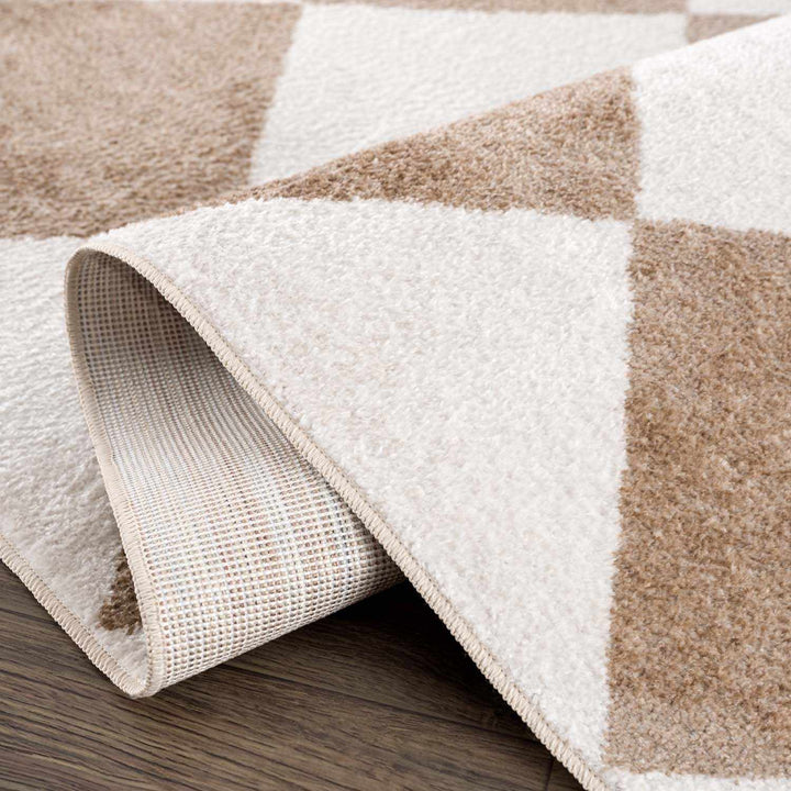 Ulric Modern Geometrical Brown And Beige Area Rug - The Rug Decor