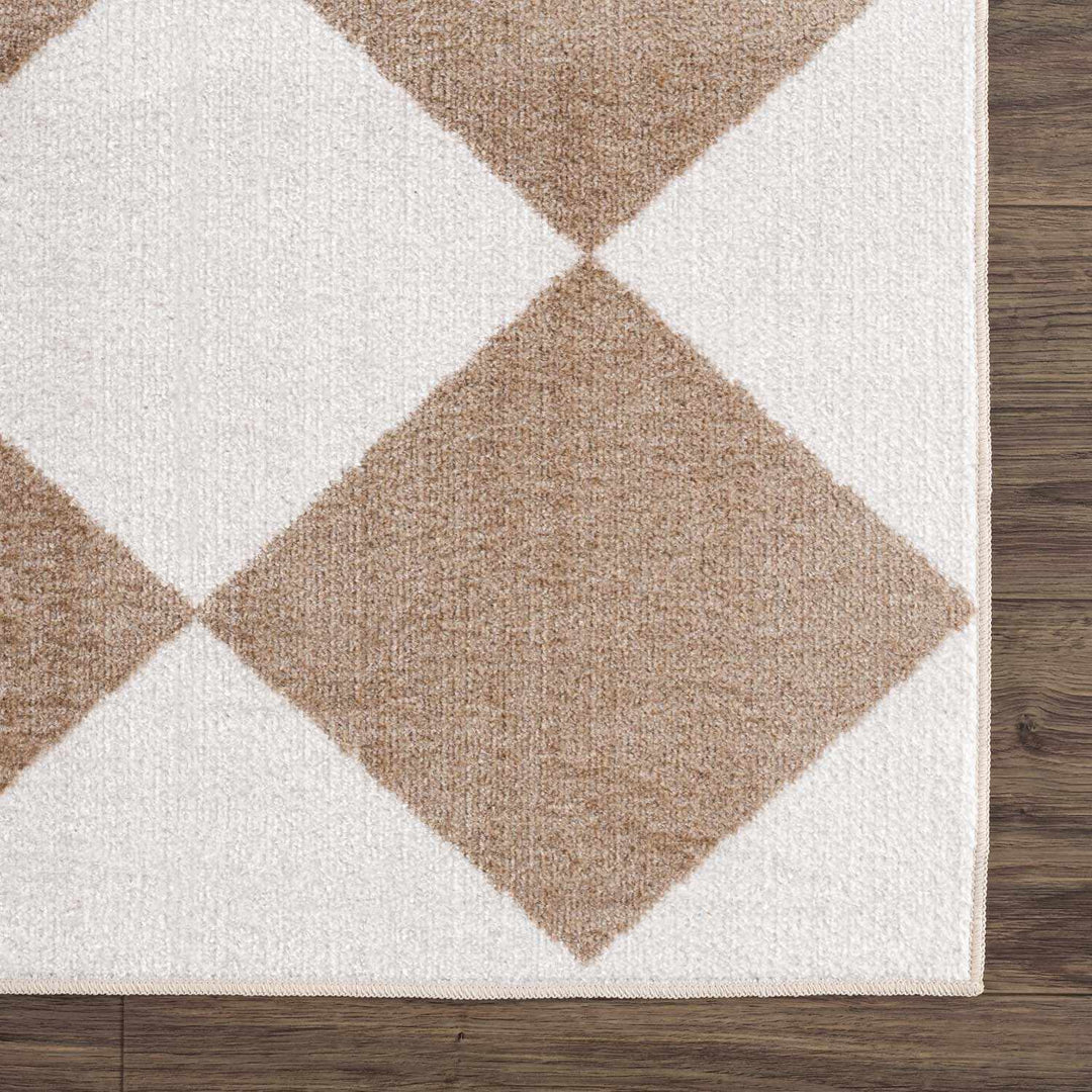 Ulric Modern Geometrical Brown And Beige Area Rug - The Rug Decor