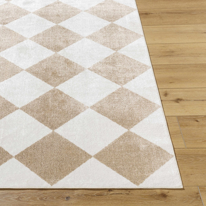 Ulric Modern Geometrical Brown And Beige Area Rug - The Rug Decor