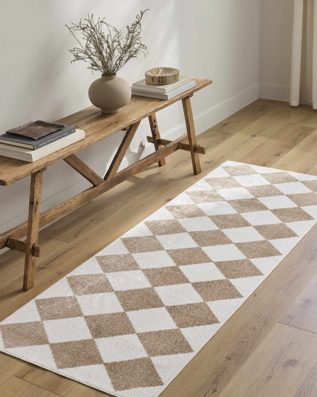 Ulric Modern Geometrical Brown And Beige Area Rug - The Rug Decor