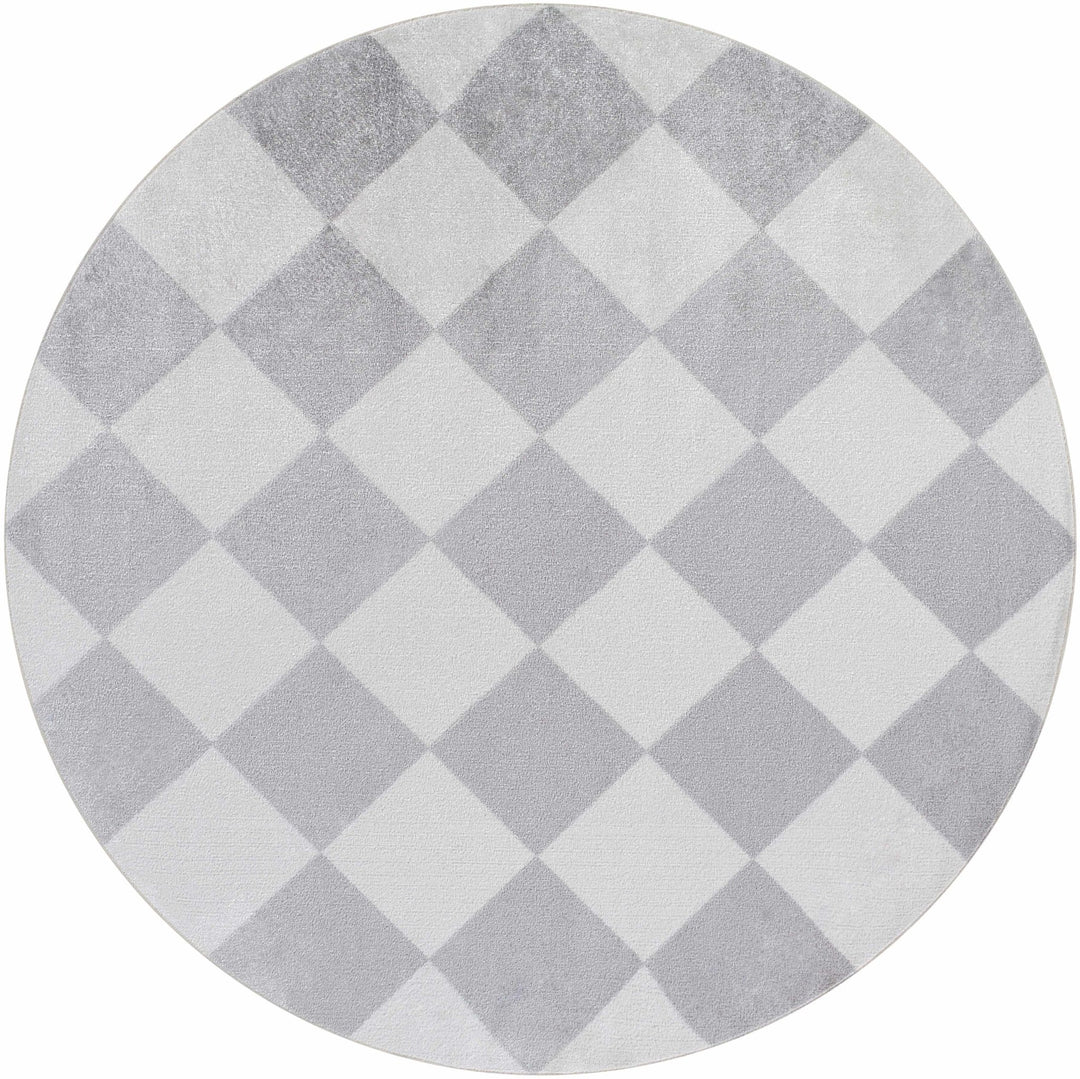 Ulric Modern Geometrical Gray And Ivory Washable Rug - The Rug Decor