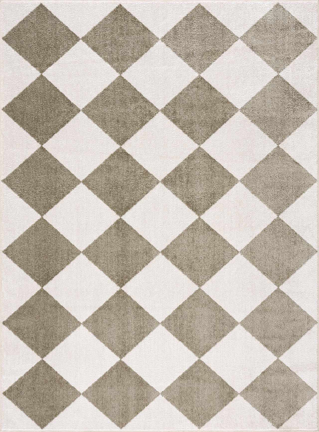 Ulric Modern Geometrical Green And Ivory Washable Rug - The Rug Decor