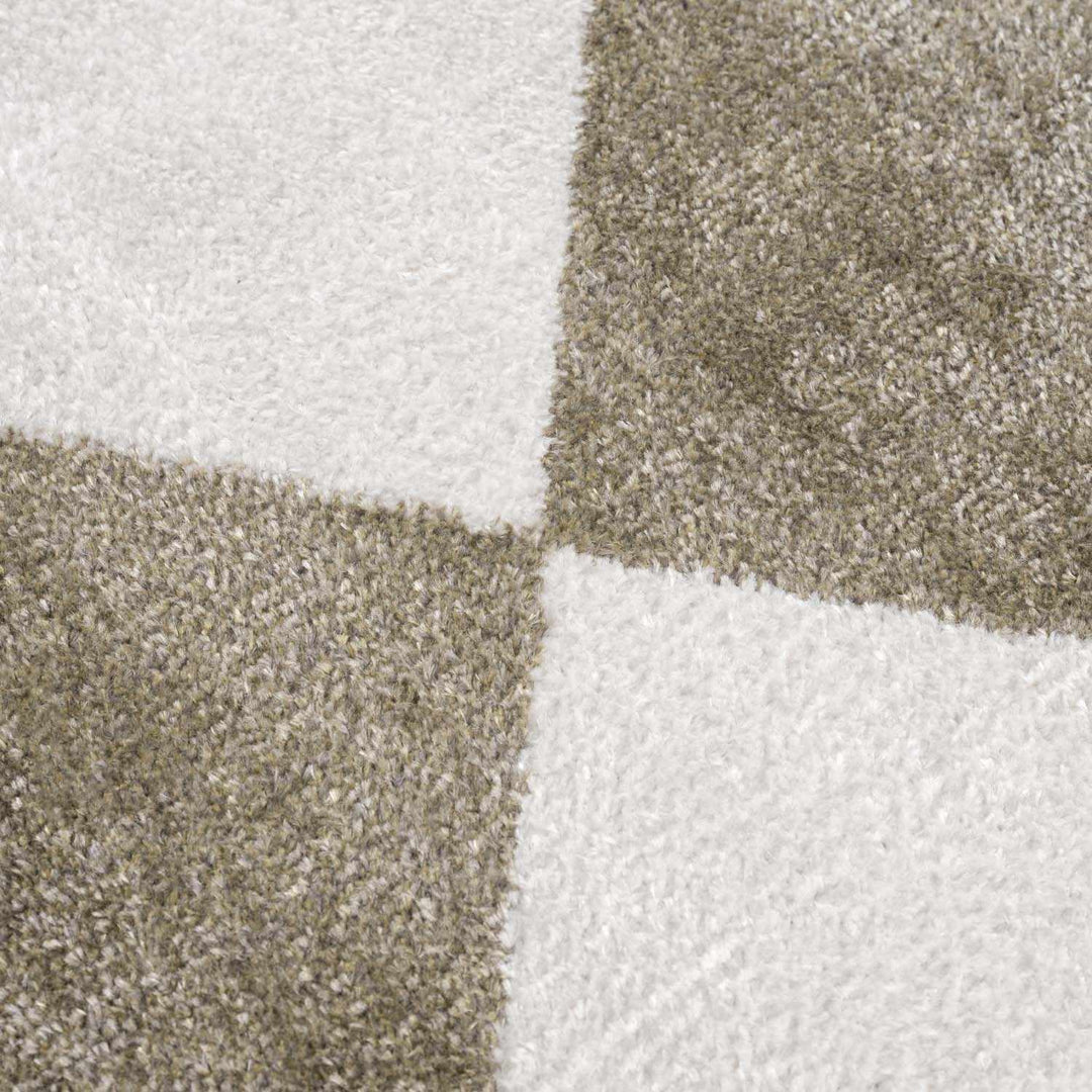 Ulric Modern Geometrical Green And Ivory Washable Rug - The Rug Decor