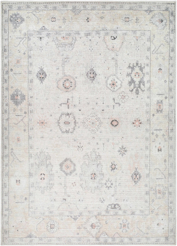 Umeko Traditional Style Gray And Ivory Area Rug - The Rug Decor