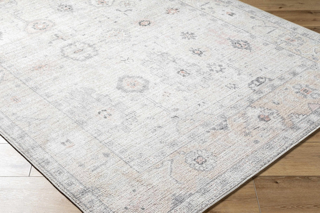 Umeko Traditional Style Gray And Ivory Area Rug - The Rug Decor