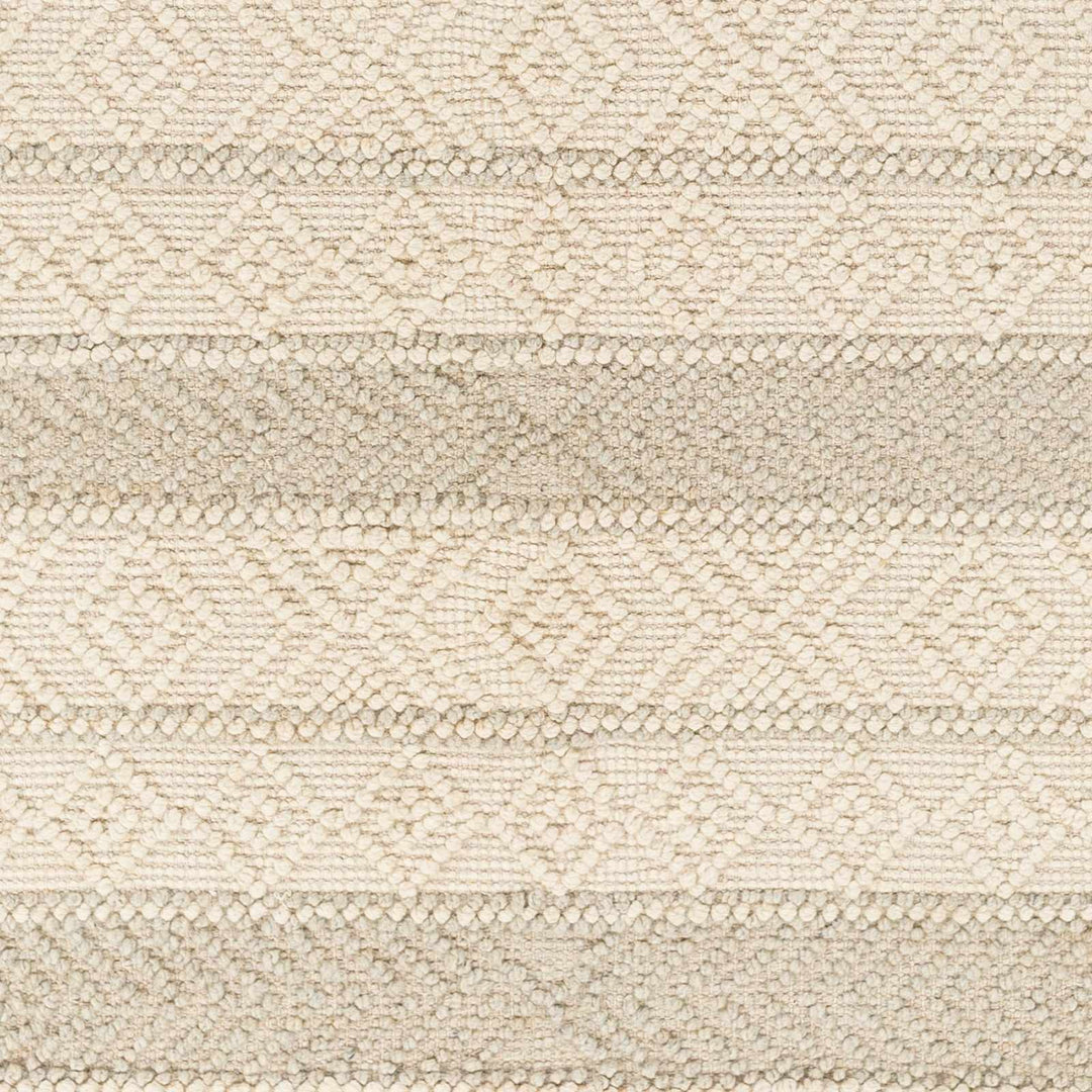 Ummi Contemporary Beige and Ivory Hand Woven Wool Rug - The Rug Decor