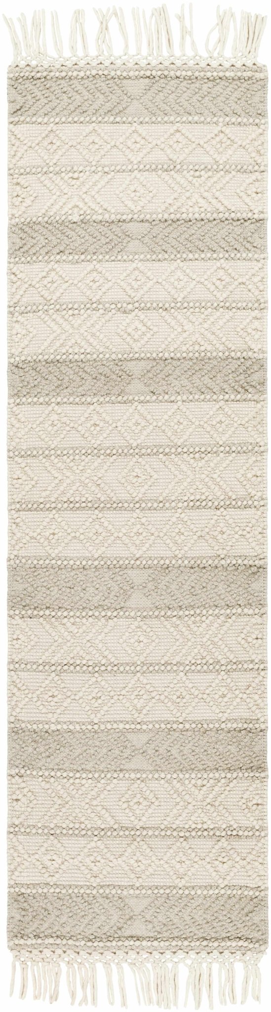 Ummi Contemporary Beige and Ivory Hand Woven Wool Rug - The Rug Decor
