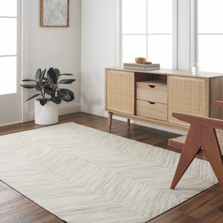 Upland Modern Style Gray And Beige Area Rug