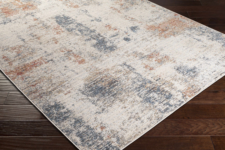 Upminster Ivory And Rust Modern Abstract Design Outdoor Area Rug