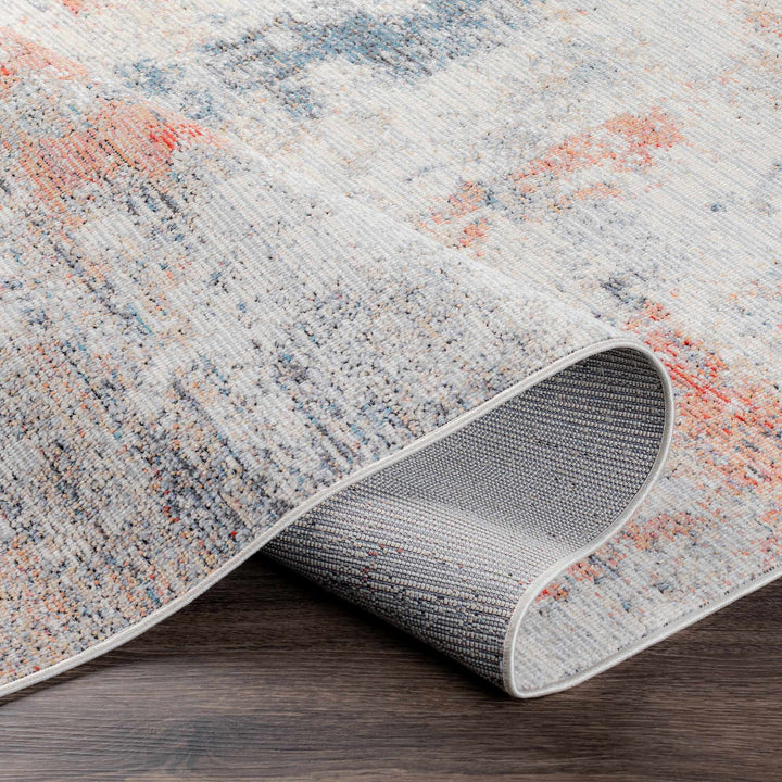 Upminster Ivory And Rust Modern Abstract Design Outdoor Area Rug